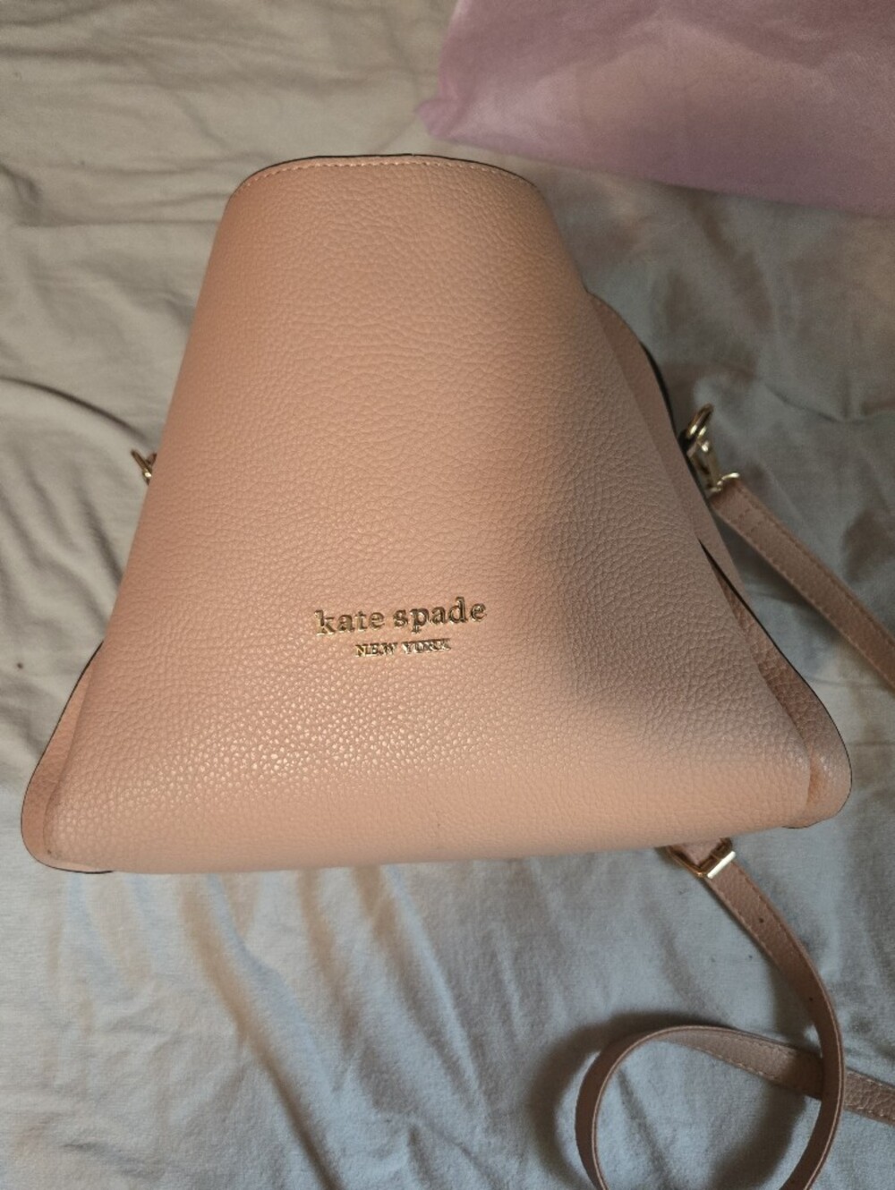 Kate Spade Pink Pebbled Leather Crossbody Bag